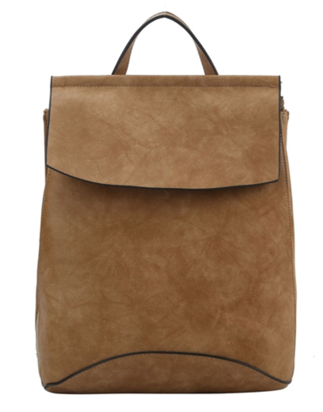 Taupe sales leather backpack