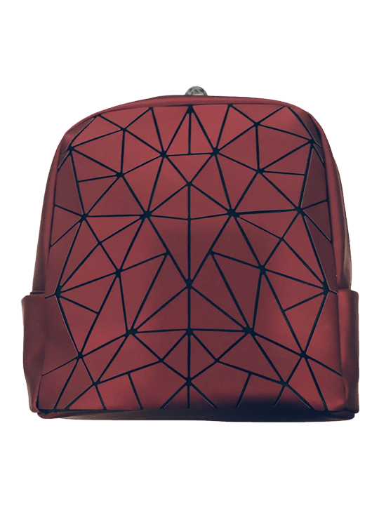 PATTERNED BACKPACK RED